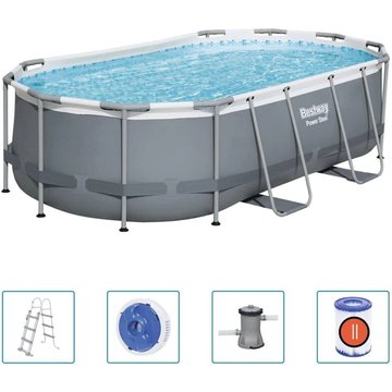 Piscine hors sol Power Steel ovale 427x250x100 cm - Bestway