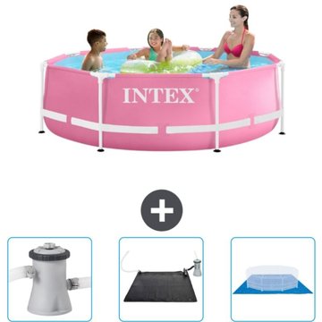 Piscine Intex Piscine Cadre Rond - 244 x 76 cm - Rose - Accessoire Inclus CB79