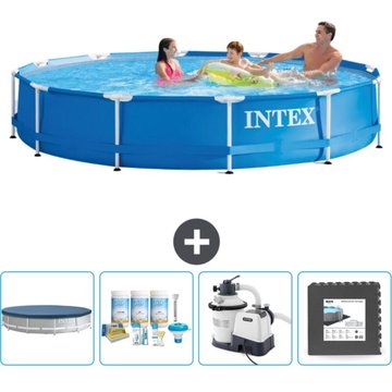 Piscine Intex Cadre Rond - 366 x 76 cm - Bleue - Inclus Accessoire CB61 - Intex Piscine