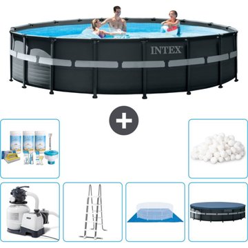Intex Piscine Ronde Ultra XTR Frame - 549 x 132 cm - Comprend des Accessoires CB41 - Gris