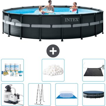 Intex Piscine Ronde Ultra XTR Frame - 549 x 132 cm - Comprend des Accessoires CB44 - Gris