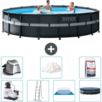 Piscine ronde Ultra XTR Frame - 549 x 132 cm - Comprend des accessoires CB58 - Gris - Intex Piscine