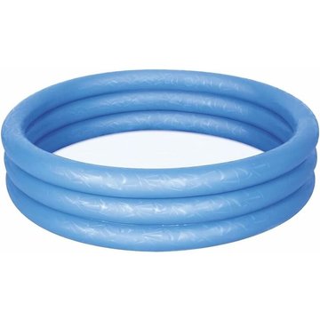 Piscine pataugeoire gonflable ronde 3 boudins 147 x 33 cm, Bleu