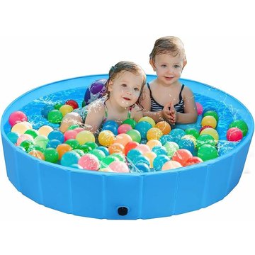 Piscine WAHAISON pour Chien, Baignoire pour Chiens Pliable en PVC, Piscine Enfant, Résistante à l'usure, Antidérapante pour Jardin, Patio, Salle de Bain