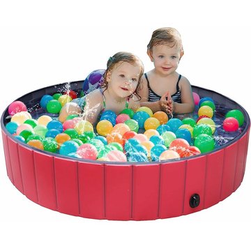 Piscine WAHAISON pour Chien, Baignoire pour Chiens Pliable en PVC, Piscine Enfant, Résistant à l'usure, Antidérapant pour Jardin, Patio, Salle de Bain