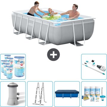 Piscine rectangulaire Intex - 300 x 175 x 80 cm - Grise - Comprend des accessoires CB33