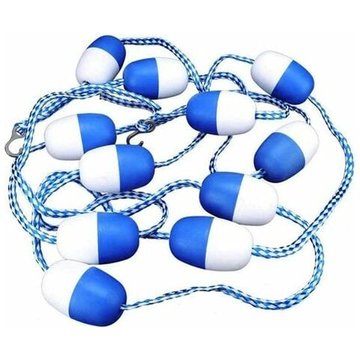 Piscine Sécurité Diviseur corde et flotteur ligne avec 2 crochets pré-assemblés inoxydable, marqueur de course de natation Lane pour les sports d'eau