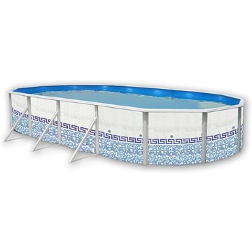 Kit piscine hors-sol en acier TOI Mosaico ovale avec décoration mosaïque 9,15 x 4,57 x 1,20 m