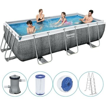 Piscine tubulaire Bestway rectangulaire 404x201x100 cm - avec pompe de filtration