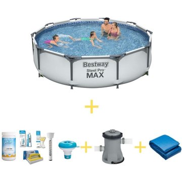 Piscine tubulaire Bestway ronde 305x76 cm - Steel Pro Max - MAINTENANT plus abordable