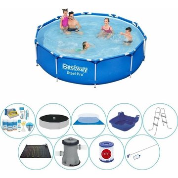 Bestway - Piscine Steel Pro Ronde 305x76 cm - Offre de la piscine intelligente - Bleu