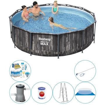 Piscine Bestway Steel Pro Max Wood 366x100 cm avec accessoires