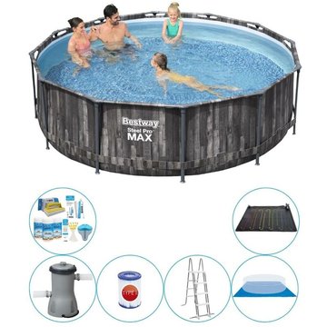 Offre de piscine Bestway Steel Pro MAX Wood 366x100 cm - MAINTENANT plus abordable