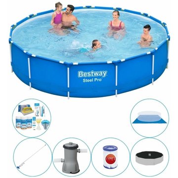 Offre combinée de piscine Bestway Steel Pro Rectangulaire 396x84 cm - maintenant plus abordable