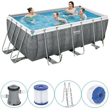 Piscine tubulaire Bestway rectangulaire 412x201x122 cm - avec pompe de filtration