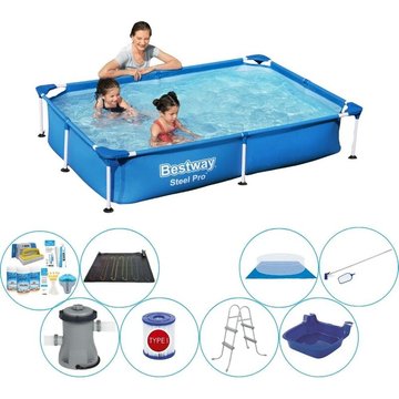 Bestway - Steel Pro 221x150x43 cm - Piscine avec accessoires - Prix compétitif, livraison rapide!