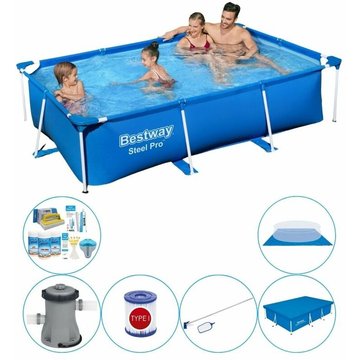 Bestway Steel Pro Rectangulaire Piscine 259x170x61 cm - Bleu - Plus des accessoires - OFFRIR