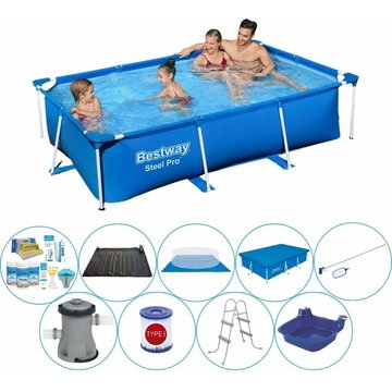 Bestway Steel Pro Rectangulaire 259x170x61 cm - Piscine avec accessoires - Prix compétitif, livraison rapide!