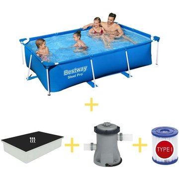 Bestway - Piscine tubulaire rectangulaire 259x170x61 cm - Steel Pro Piscine - maintenant plus abordable