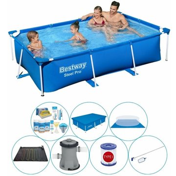 Bestway - Piscine Steel Pro Rectangulaire 259x170x61 cm - Pack de piscine - Prix compétitif, livraison rapide!