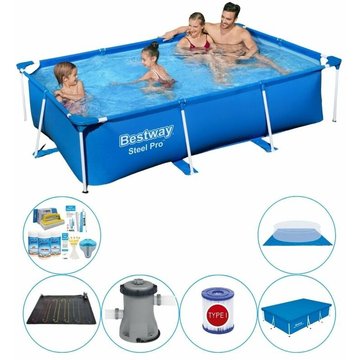 Bestway Steel Pro Piscine Rectangulaire 259x170x61 cm - Bleu - Deal de piscine - Prix compétitif, livraison rapide !