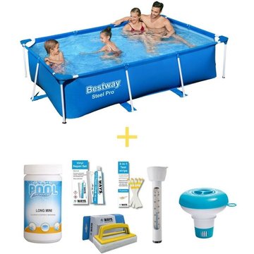 Piscine tubulaire Bestway rectangulaire 259x170x61 cm - Steel Pro Pools - Prix compétitif, livraison rapide!