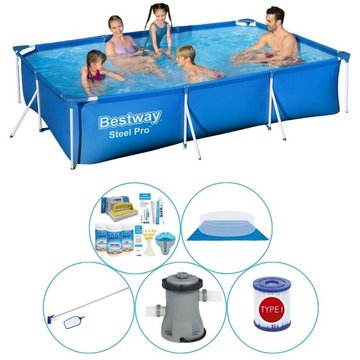 Bestway - Piscine Steel Pro 300x201x66 cm avec accessoires
