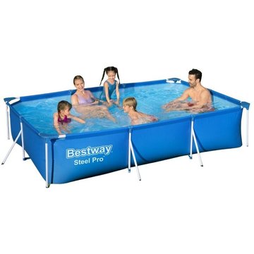 Piscine tubulaire rectangulaire Bestway 300x201x66 cm - Steel Pro Pools