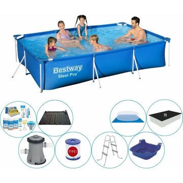Steel Pro Rectangulaire 300x201x66 cm - Offre combinée piscine - maintenant plus abordable - Bestway