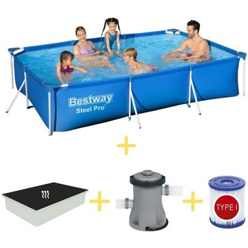 Piscine tubulaire rectangulaire Bestway 300x201x66 cm - Steel Pro Pools – maintenant plus abordable