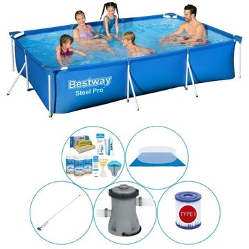 Offre combinée piscine Bestway Steel Pro 300x201x66cm