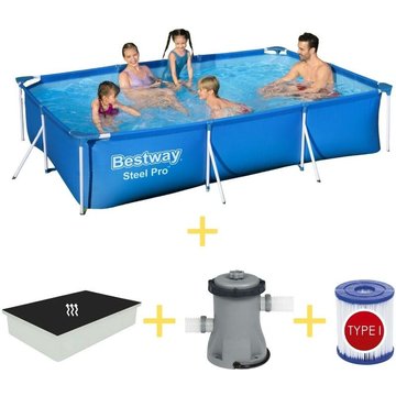 Piscine tubulaire rectangulaire Bestway 300x201x66 cm - Steel Pro Pools
