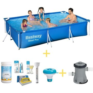 Piscine tubulaire Bestway rectangulaire 300x201x66 cm - Steel Pro Pools