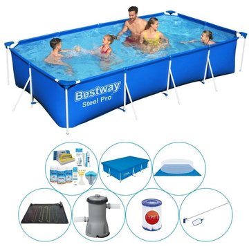 Bestway Steel Pro Rectangulaire 400x211x81 cm - Pack de piscine - Bleu