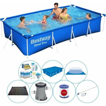 Pack de piscine - Bestway Steel Pro Rectangulaire 400x211x81 cm - OFFERT
