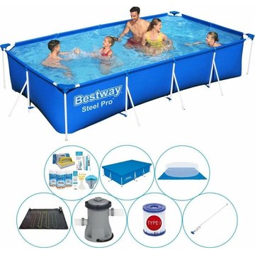 Ensemble de piscine Bestway Steel Pro Rectangulaire 400x211x81 cm - À OFFRIR