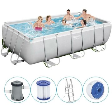 Piscine tubulaire Bestway rectangulaire 404x201x100 cm - avec pompe de filtration