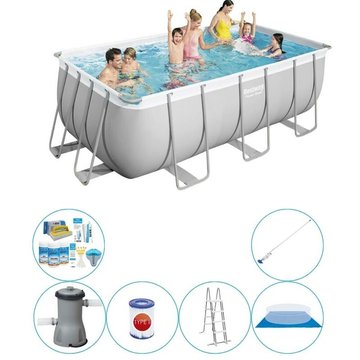 Bestway - Offre combinée de piscine Power Steel 412x201x122 cm - Avec pompe de filtration - Maintenant plus abordable