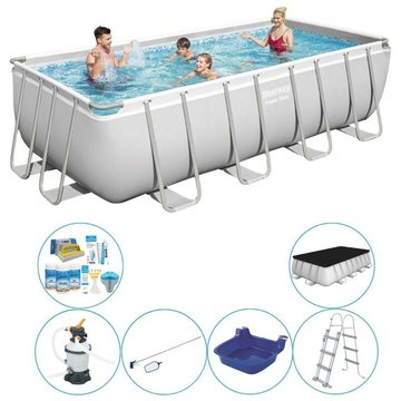 Bestway - Piscine Steel Pro Rectangulaire 488x244x122 cm - Bleu - Offre combinée à prix compétitif, livraison rapide !