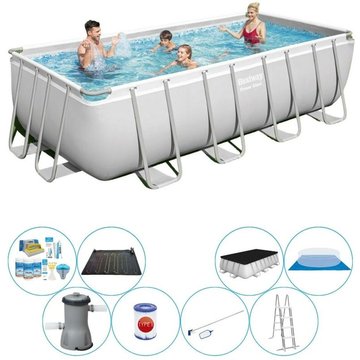 Bestway - Pack de piscine Power Steel Rectangulaire 488x244x122 cm - Prix compétitif, livraison rapide!