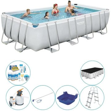 Bestway - Steel Pro Rect. 549x274x122 cm - Bleu - Offre combinée de piscine - Prix compétitif, livraison rapide !