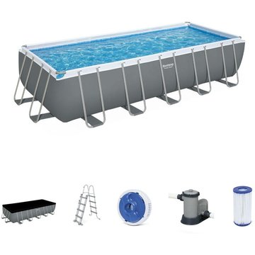 Piscine tubulaire hors-sol Vostok grise Bestway rectangulaire avec accessoires 6x3 m