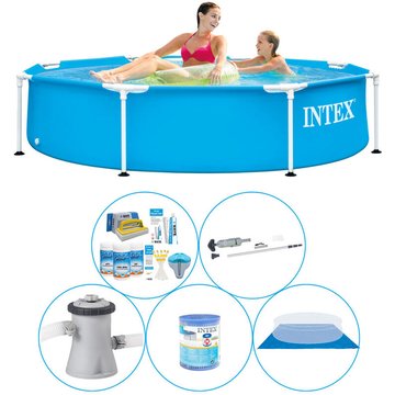 Intex Piscine Metal Frame Ronde 244x51 cm - 6 pièces - Piscine avec accessoires - Prix compétitif, livraison rapide!