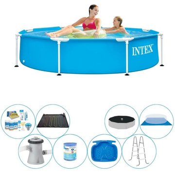 Intex Piscine Metal Frame Ronde 244x51 cm - Forfait piscine Deluxe - Offrir