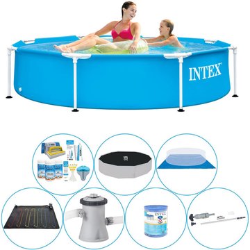 Intex Piscine - Metal Frame Ronde 244x51 cm - Super Set de piscine - Offrir