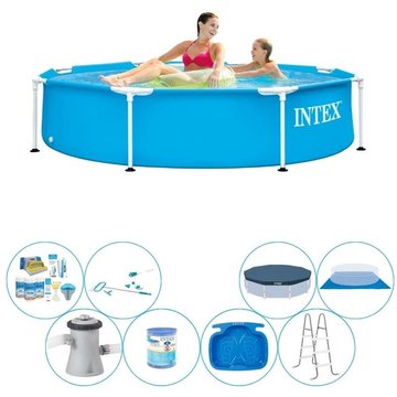 Intex Piscine Metal Frame Ronde 244x51 cm - Paquet de piscine tout-en-un - Offre - Intex