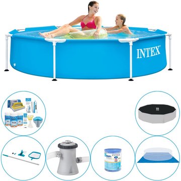 Intex Piscine Metal Frame Ronde 244x51 cm - Offre combinée de piscine - Prix compétitif, livraison rapide!