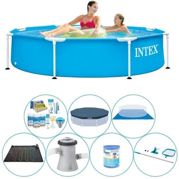 Intex Piscine - Metal Frame Ronde 244x51 cm - Pack de piscine - Prix compétitif, livraison rapide!
