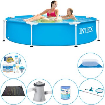 Intex Piscine Metal Frame Ronde 244x51 cm - 7 pièces - Pack de piscine