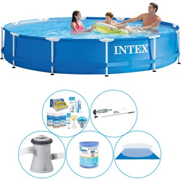 Piscine Intex Piscine avec des accessoires - 6 pièces Easy Set Ronde 396x84 cm - maintenant plus abordable